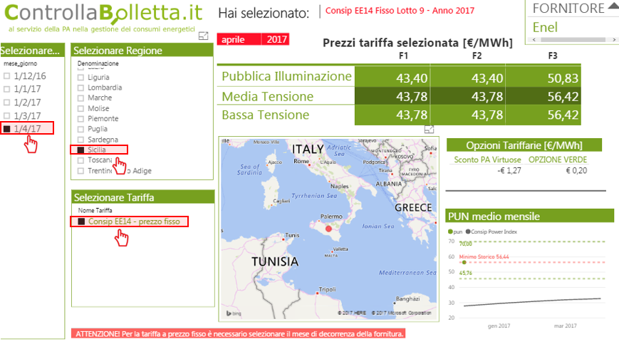 tariffa fissa sicilia